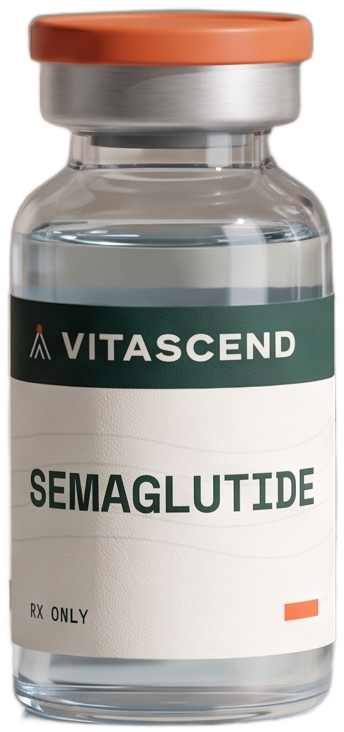 Semaglutide vial with a Vitascend label