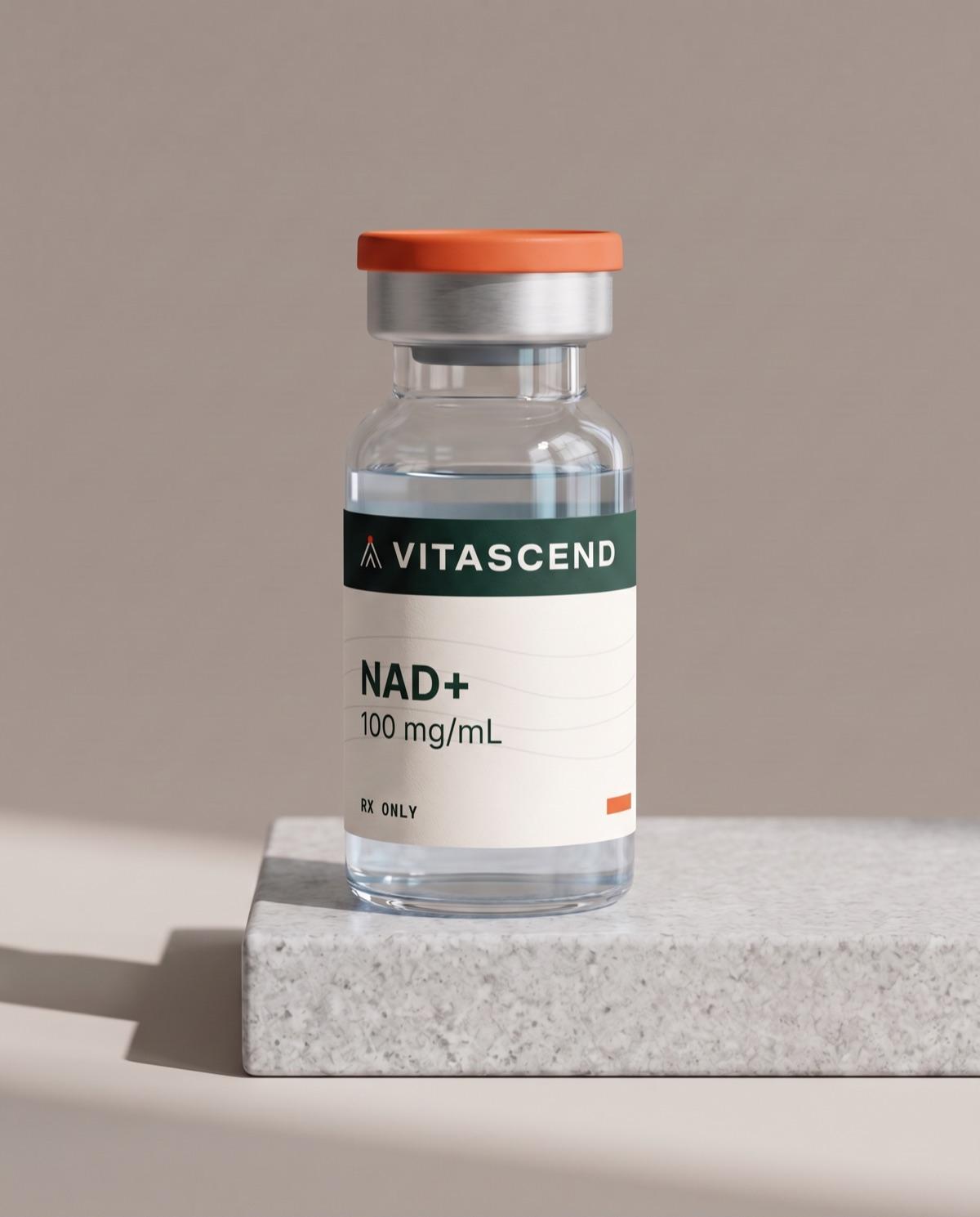 NAD+ injections with a Vitascend label