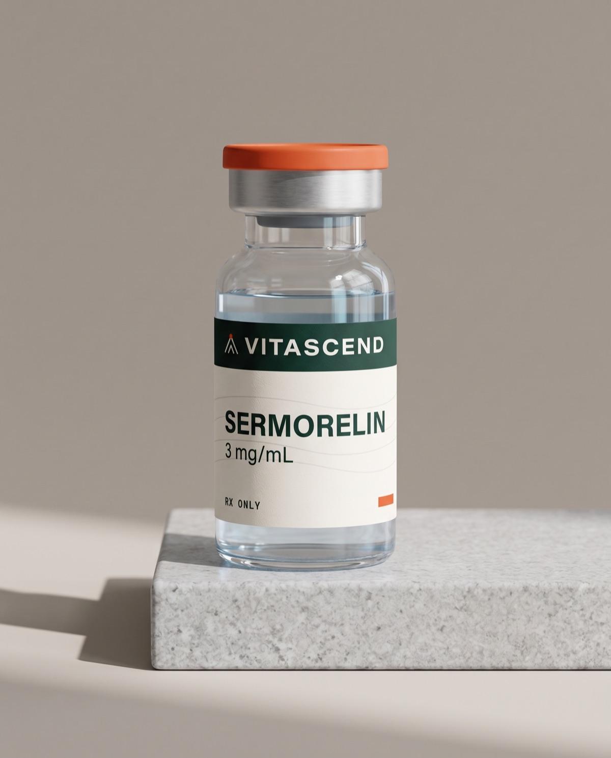 Sermorelin with a Vitascend label